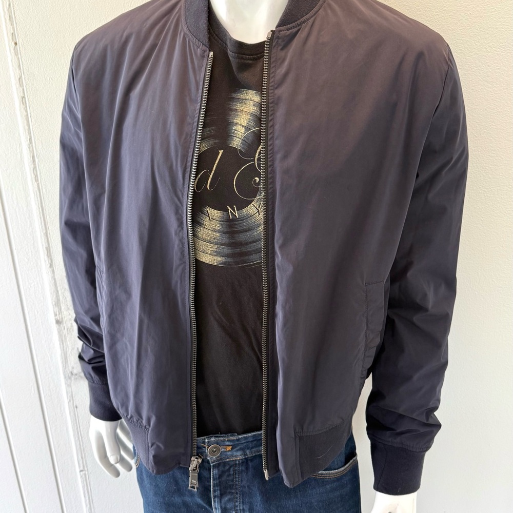 Nautica Men's Dark Navy/Charcoal Bomber Jacket